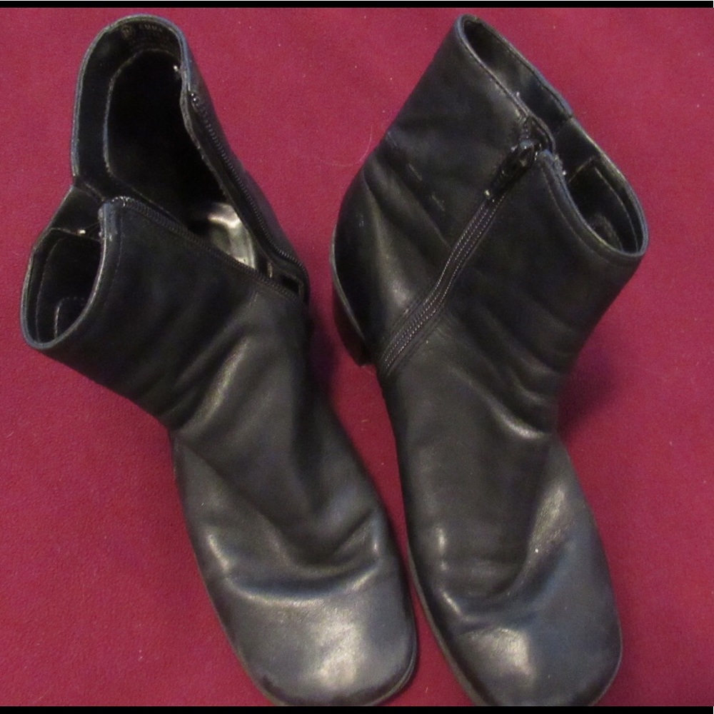 Black, ankle boots.
